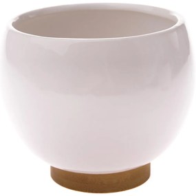 Ghiveci ceramic Ball alb, 13,5 x 11,5 cm