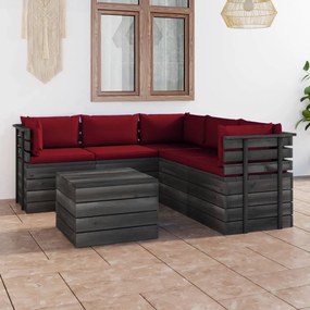 Set mobilier gradina din paleti cu perne 6 piese lemn masiv pin Bordo, 6