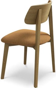 Scaun de dining teracotă din lemn masiv Niu – Makamii