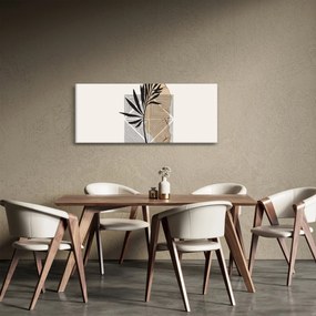 Tablou - Abstracție cu frunze tropicale N⁰1 (120x50 cm)