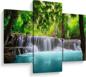 Tablou - Cascadă, turcoaz (90x60 cm)