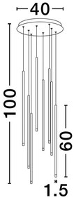 Lustra LED suspendata design modern ELETTRA