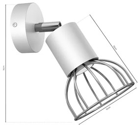 Spot de perete DANTE 1xGU10/25W/230V alb/crom lucios