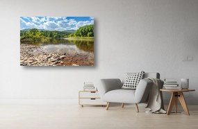 Tablou Canvas - Peisaj de vara cu lac si munte