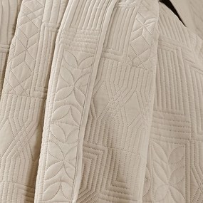 Cuvertură bej matlasată 220x230 cm Folkstone Geo – Catherine Lansfield