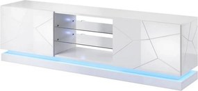 Comoda TV QIU, alb, 200x40x57 cm