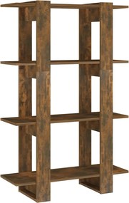 vidaXL Bibliotecă/Separator cameră, stejar afumat, 80x30x123,5 cm