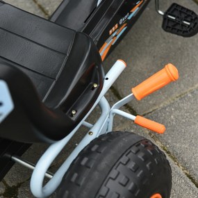 HOMCOM Go-Kart cu pedale și frână manuală, scaun reglabil, pedală, marsarier, kart cu lanț, vehicul pentru copii, jucărie auto-pedalier pentru copii de la 3 ani Albastru deschis | Aosom Romania