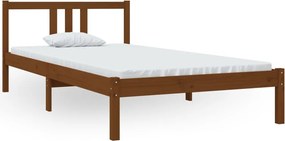 vidaXL Cadru de pat, maro miere, 100x200 cm, lemn masiv de pin