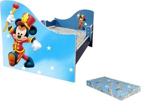 Junior Mickey albastru cu saltea inclusa