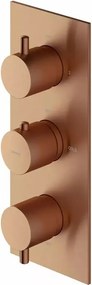 Baterie cada termostatata incastrata cu 3 elemente cupru periat Omnires Y fara corp ingropat