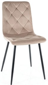 Scaun de bucaterie Jerry Velvet, bej
