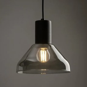 Lustră pe cablu pentru sistem de șină NEO 1xE27/15W/230V negru/negru fumuriu