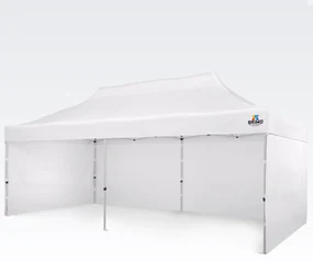 Cort de vânzăre 3x6m - cu 3 pereți - Alb