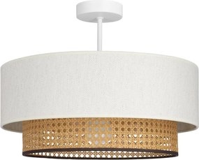 Plafonieră NATIA, 1 x E27, 60W, 230V, Ø 45 cm, alb/maro