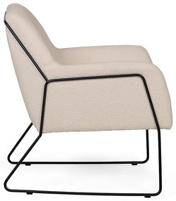Fotoliu de design Culoare crem, MILAN
