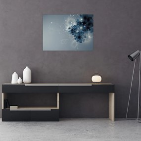 Tablou pe sticlă - Flori delicate (70x50 cm)