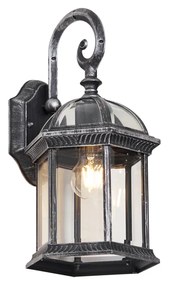 Lampă clasică de perete pentru exterior argintiu antic IP44 - Glasgow