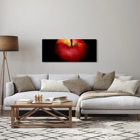 Tablou cu măr pe fundal negru (120x50 cm)