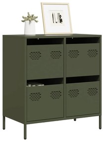 vidaXL Dulap, verde măsliniu, 68x39x73,5 cm, oțel laminat la rece