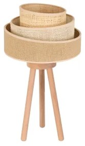 Lampă de masă YUTE Duolla TRIO 1xE27/15W/230V d. 25 cm maro/gri/bej