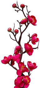 Creanga cu flori roz purpuriu artificiale, PLUM, 40cm