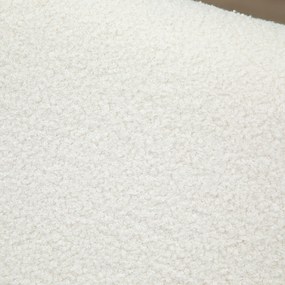 HOMCOM Scaun Balansoar Minimalist cu Pernuțe pentru Scaun și Spătar, Scaun pentru Sufragerie din Lemn de Caucciuc, Pluș și Spumă, 60x81x71 cm, Crem | Aosom Romania