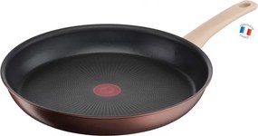 Tigaie Tefal Eco-Respect G2540602, 28 cm, Strat antiaderent din titan, Thermo-Fusion, Thermo-Signal, Inductie, Bronz/Maro