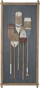 Decorațiune de perete vintage din lemn reciclat, 54×5,5×120 cm, „Aged"