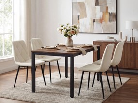 Crem scaun bucatarie LIBRA cu picioare negre