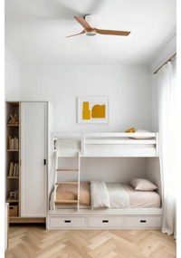 Ventilator de tavan FARO 33833WT MINI PUNT TUB S maro/alb d. 90 cm WT + telecomandă