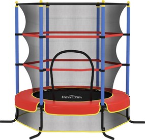 HOMCOM Trambolină pentru Copii 3-10 Ani cu Plasă de Siguranță, Suprafață Elastică cu Țevi Capitonate, Ø175x190 cm, Albastru | Aosom Romania