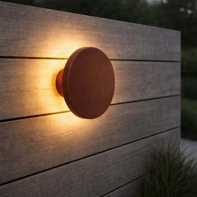 Lampă de perete modernă pentru exterior maro ruginiu, cu LED IP54 - Skyf