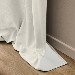 Draperie bej termoizolantă din catifea reiată 140x260 cm Madison – douceur d'intérieur