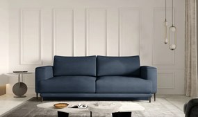 Canapea tapitata, extensibila, cu spatiu pentru depozitare, 260x90x95 cm, Dalia 02, Eltap (Culoare: Bleu texturat / Borneo 38)