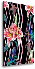Imprimare tablou canvas Crini fundal
