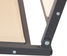 Outsunny Leagăn de grădină cu 3 locuri, copertină, șezut respirabil și cadru din oțel, bej | Aosom Romania