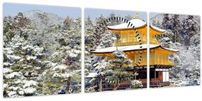 Tablou - Kinkakuji, Japonia (cu ceas) (90x30 cm)