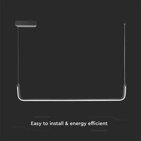 Lustră LED pe cablu LED/12W/230V 4000K negru