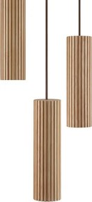 Brilliant - Lustră pe cablu LAKEWOOD 3xGU10/10W/230V, diametru 28 cm, maro