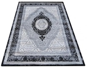 Covor negru exclusivist în stil vintage Lăţime: 80 cm | Lungime: 150 cm