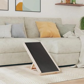 vidaXL Rampă pentru câini, gri, 70x35 cm, lemn masiv de brad