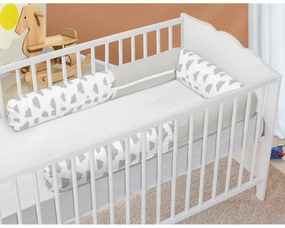 Bellatex Crib Mantle cilindru Clouds gri, 240 cm