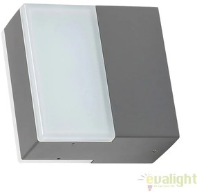 Aplica de perete moderna LED cu protectie IP54, finisaj antracit gri, Bona 8060 RX