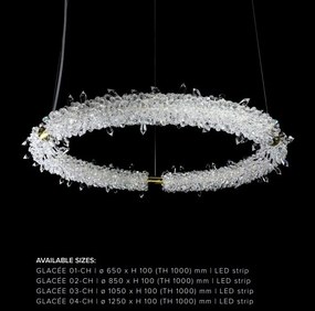 Lustra LED LUX moderna design circular D85 GLACEE 02