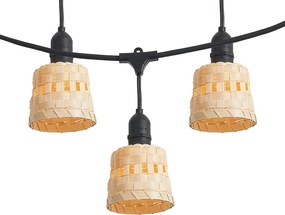 Ghirlandă luminoasă din bambus cu ștecher 8m, incluzând LED 10 lumini IP44 - Ibiz
