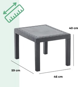 Set grădină AKITA, 3 piese, antracit I.P.A.E-Progarden