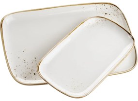 Mäser Set de 2 tăvi Pintar White cu puncte maro