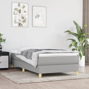 3120590 vidaXL Cadru de pat box spring, gri deschis, 100x200 cm, textil