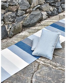 Covor tip traversă pentru interior și exterior albastru/crem 70x300 cm Molly Ocean Grey – Pappelina